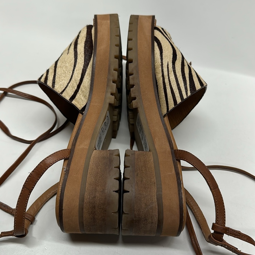 ASOS Cream and Brown Sandals with Chunky Platform - Picture 7 of 10